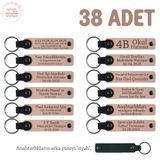 MiaWiki 38'li Anahtarlık Set İsimli Anahtarlıklar, Standart, MH-KAN8540X38, Yavru Ağzı & Siyah, üniseks-yetişkin