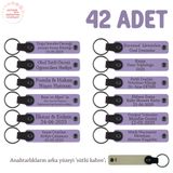 MiaWiki 42'li Hatıra Deri Anahtarlık Mor Menekşe, Tek Ebat, MH-KAN8574X42, Mor Menekşe & Sütlü Kahve, üniseks-bebek