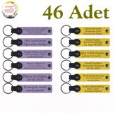 MiaWiki 46'lı Kişiselleştirilebilir Deri Anahtarlık Seti, Standart, MH-KAN9115X46, Mor Menekşe & Sarı, üniseks-yetişkin