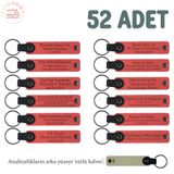 MiaWiki 52'li Set İsme Özel Yazılı Anahtarlık, 52'li Set, MH-KAN8514X52, Narçiçeği & Sütlü Kahve, üniseks-yetişkin