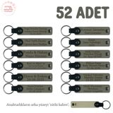 MiaWiki 52'li Set İsme Özel Yazılı Anahtarlık, Tek Ebat, MH-KAN8513X52, Kül Gri & Sütlü Kahve, üniseks-yetişkin