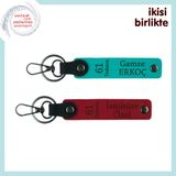 MiaWiki 61 Temalı Kişisel Deri Anahtarlık 2'li Set, Standart, MH-KAN-61-235x2, koyu turkuaz-kırmızı, üniseks-yetişkin