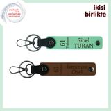 MiaWiki 61 Trabzon Temalı Deri Anahtarlık Set, Standart, MH-KAN-61-118x2, açık yeşil-açık kahve, üniseks-yetişkin