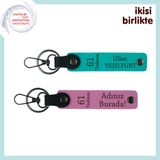 MiaWiki 61 Trabzon Temalı Deri Anahtarlık Takımı, Standart, MH-KAN-61-238x2, koyu turkuaz-pembe, üniseks-yetişkin