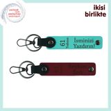 MiaWiki 61 Trabzon Yazılı Deri Anahtarlık Seti, Standart, MH-KAN-61-391x2, turkuaz-bordo, üniseks-yetişkin