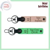 MiaWiki 61 Trabzon Yazılı Deri Anahtarlık x2'li, Standart, MH-KAN-61-410x2, yavru ağzı-fıstık yeşil, üniseks-yetişkin