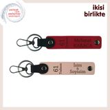 MiaWiki 61 Trabzon Yazılı Deri Çift Set Anahtarlık, Standart, MH-KAN-61-279x2, kırmızı-yavru ağzı, üniseks-yetişkin
