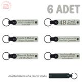 MiaWiki 6'lı Anahtarlık Beyaz Siyah Babalar Günü Hediye, Standart, MH-KAN8549X6, Beyaz & Siyah, üniseks-yetişkin