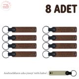 MiaWiki 8'li Set Hediyelik Hatıra Anahtarlığı, Standart, MH-KAN8527X8, Kahverengi & Sütlü Kahve, üniseks-yetişkin