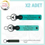 MiaWiki A+ Kan Grubu Yazılı Anahtarlık Motosiklet, Standart, MH-KAN-MT-5673x2, Koyu Turkuaz-Turkuaz-yeşil, üniseks-yetişkin