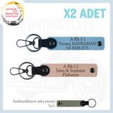 MiaWiki A- Kan Grubu Yazılı Hediyelik Anahtarlık, Standart, MH-KAN-MT-7226x2, Yavruağzı-Koyu Kahve-gri, üniseks-yetişkin
