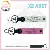 MiaWiki A Rh (+) Kan Grubu Kişiye Özel Anahtarlık Seti, Standart, MH-KAN-MT-5499x2, Beyaz-Pembe-siyah, üniseks-yetişkin