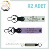 MiaWiki A Rh (+) Kan Grubu Yazılı Anahtarlık Hediye, Standart, MH-KAN-MT-5840x2, Mor Menekşe-Beyaz-gri, üniseks-yetişkin