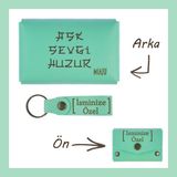 Miawiki Açık Yeşil, Aşk Sevgi Huzur Yazılı Isme Özel, Cüzdan ve Anahtarlık Set, Kendine, Arkadaşına