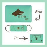 Miawiki Açık Yeşil, Bozkurt ve Türk Desenli, Isme Özel Cüzdan ve Anahtarlık Set, Akrabaya Aksesuar