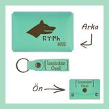 Miawiki Açık Yeşil, Bozkurt ve Türk Desenli, Isme Özel Cüzdan ve Anahtarlık Set, Akrabaya Özel lik