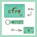 Miawiki Açık Yeşil, Türk Yazılı, Isme Özel Kişiselleştirilebilir Cüzdan ve Anahtarlık Set, Arkadaş si