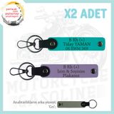 MiaWiki Acil Durum Anahtarlığı Motosiklet Severlere, Standart, MH-KAN-MT-7866x2, Mor Menekşe-Koyu Turkuaz-gri, üniseks-yetişkin