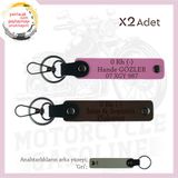 MiaWiki Acil Durum Anahtarlığı Motosiklet, Standart, MH-KAN-MT-10597x2, Koyu Kahve-Pembe-gri, üniseks-yetişkin