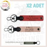 MiaWiki Acil Durum Anahtarlık Kan Grubu Yazılı, Standart, MH-KAN-MT-8999x2, Nar Çiçeği-Yavruağzı-gri, üniseks-yetişkin