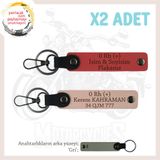 MiaWiki Acil Durum Anahtarlık Kan Grubu Yazılı, Standart, MH-KAN-MT-9999x2, Nar Çiçeği-Yavruağzı-gri, üniseks-yetişkin