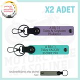 MiaWiki Acil Durum Anahtarlık Motosiklet İsim Plaka, Standart, MH-KAN-MT-6899x2, Mor Menekşe-Turkuaz-gri, üniseks-yetişkin