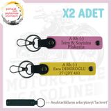 MiaWiki Acil Durum Anahtarlık Motosiklet İsim Plaka, Standart, MH-KAN-MT-7138x2, Sarı-Pembe-lacivert, üniseks-yetişkin