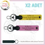 MiaWiki Acil Durum Anahtarlık Motosiklet İsim Plaka, Standart, MH-KAN-MT-8138x2, Sarı-Pembe-lacivert, üniseks-yetişkin