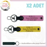 MiaWiki Acil Durum Anahtarlık Motosiklet İsim Plaka, Standart, MH-KAN-MT-9138x2, Sarı-Pembe-lacivert, üniseks-yetişkin