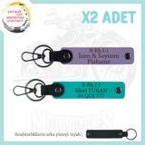 MiaWiki Acil Durum Anahtarlık Motosiklet Özel İsim, Standart, MH-KAN-MT-8868x2, Mor Menekşe-Koyu Turkuaz-siyah, üniseks-yetişkin