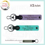 MiaWiki Acil Durum Anahtarlık Motosiklet, Standart, MH-KAN-MT-10899x2, Mor Menekşe-Turkuaz-gri, üniseks-yetişkin
