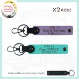MiaWiki Acil Durum Anahtarlık Motosiklet, Standart, MH-KAN-MT-10911x2, Mor Menekşe-Turkuaz-siyah, üniseks-yetişkin