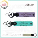 MiaWiki Acil Durum Anahtarlık Motosiklet, Standart, MH-KAN-MT-10912x2, Mor Menekşe-Turkuaz-sütlü kahve, üniseks-yetişkin