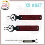 MiaWiki Acil Durum Deri Anahtarlık Bordo-Gri, Standart, MH-KAN-MT-9525x2, Bordo-gri, üniseks-yetişkin