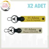 MiaWiki Adana Esintisi İsme Özel Anahtarlık, Standart, MH-KAN-01-2152x2, Sarı-Sütlü Kahve, üniseks-yetişkin