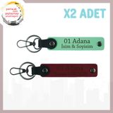 MiaWiki Adana Ruhu Şehir Temalı İsme Özel Anahtarlık, Standart, MH-KAN-01-2180x2, Yeşil-Bordo, üniseks-yetişkin