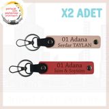 MiaWiki Adana Şehir Temalı İsme Özel Anahtarlık 2'li Set, Standart, MH-KAN-01-2127x2, Nar Çiçeği-Turkuaz, üniseks-yetişkin