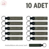 MiaWiki Anaokulu Hatırası Kişiselleştirilmiş Anahtarlık, Standart, MH-KAN8518X10, Kül Gri & Yeşil, üniseks-çocuk