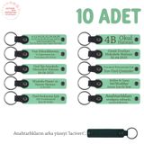 MiaWiki Anaokulu Hatırası Kişiselleştirilmiş Anahtarlık, Standart, MH-KAN8535X10, Açık Yeşil & Lacivert, üniseks-yetişkin