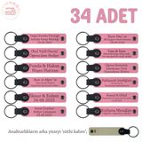 MiaWiki Anne ve Bebek İsimli Anahtarlık Seti, Standart, MH-KAN8580X34, Pembe & Sütlü Kahve, üniseks-bebek