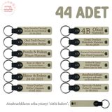 MiaWiki Anneler Günü Hatırası İsimli Anahtarlık 44'lü, Standart, MH-KAN8529X44, Sütlü Kahve & Sütlü Kahve, üniseks-yetişkin