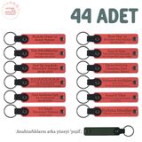MiaWiki Anneler Günü Hatırası İsimli Anahtarlık 44'lü, Standart, MH-KAN8544X44, Nar Çiçeği & Yeşil, üniseks-yetişkin