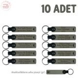 MiaWiki Anneler Günü İsim Yazılı Hatıra Anahtarlık, 10'lu Set, MH-KAN8534X10, Kül Gri & Gri, üniseks-yetişkin