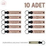 MiaWiki Anneler Günü İsim Yazılı Hatıra Anahtarlık, Standart, MH-KAN8526X10, Yavru Ağzı & Sütlü Kahve, üniseks-yetişkin