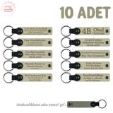 MiaWiki Anneler Günü İsim Yazılı Hatıra Anahtarlık, Standart, MH-KAN8541X10, Sütlü Kahve & Gri, üniseks-yetişkin