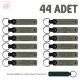 MiaWiki Anneler Günü İsimli Anahtarlık 44'lü Set, 44'lü Set, MH-KAN8536X44, Kül Gri & Lacivert, üniseks-yetişkin