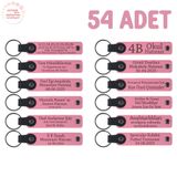 MiaWiki Anneler Günü Kişiselleştirilmiş Anı Anahtarlık, 54'lü Set, MH-KAN8576X54, Pembe, üniseks-yetişkin