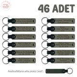 MiaWiki Anneler Günü Mesajlı Hatıra Anahtarlık 46'lı Set, Standart, MH-KAN8518X46, Kül Gri & Yeşil, üniseks-yetişkin
