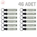 MiaWiki Anneler Günü Mesajlı Hatıra Anahtarlık 46'lı Set, Standart, MH-KAN8546X46, Beyaz, üniseks-yetişkin