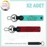 MiaWiki Arkadaşa Armağan Set Anahtarlık, Standart, MH-KAN-MT-6831x2, Kırmızı-Turkuaz-siyah, üniseks-yetişkin
